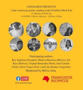 Poetas latinoamericanos de Cinosargo Ediciones en la Feria de Frankfurt