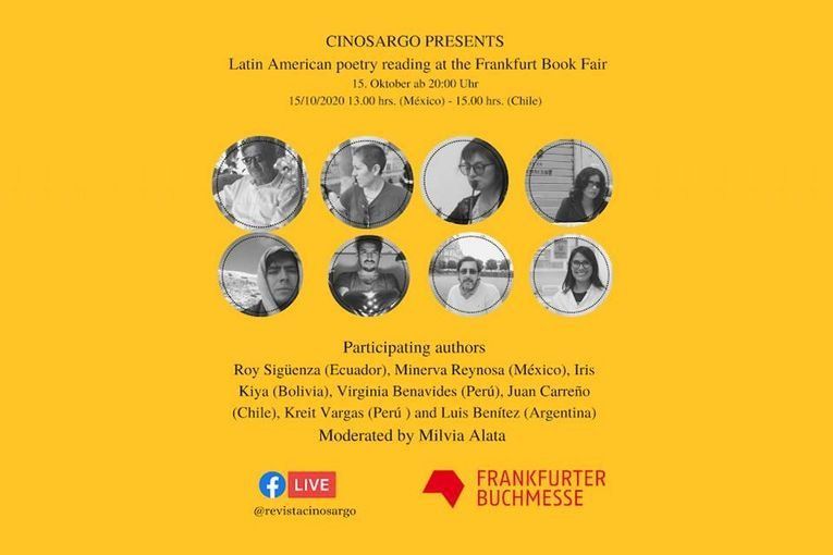 Poetas latinoamericanos de Cinosargo Ediciones en la Feria de Frankfurt
