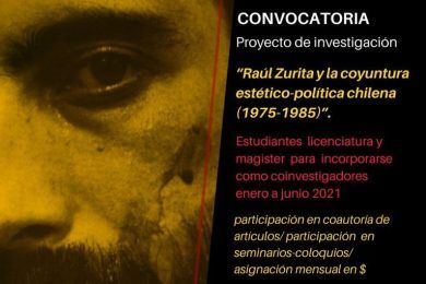 Convocatoria al proyecto de investigación “Raúl Zurita y la coyuntura estético-política chilena (1975-1985)”