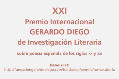 XXI Premio Internacional Gerardo Diego de Investigación Literaria