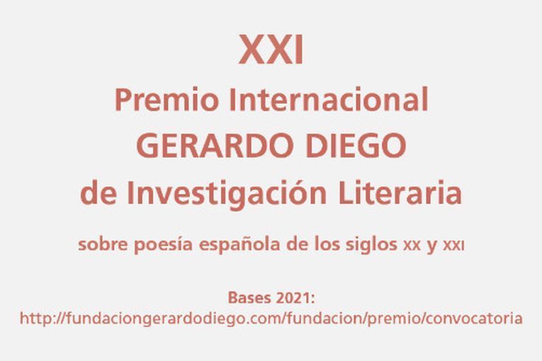 XXI Premio Internacional Gerardo Diego de Investigación Literaria