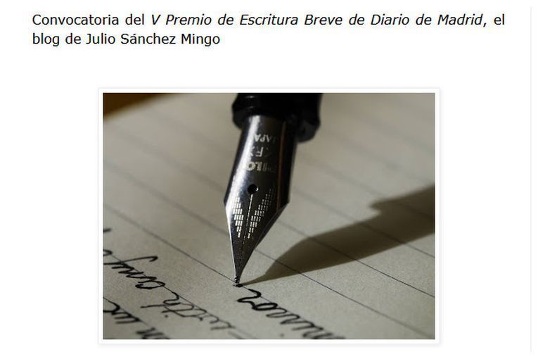V Premio de Escritura Breve de Diario de Madrid