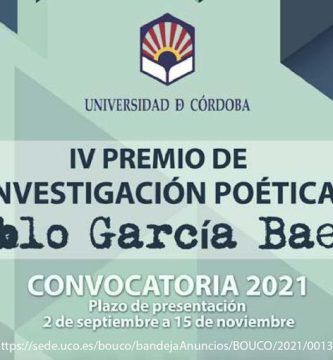 IV Premio de Investigación Poética “Pablo García Baena”