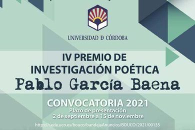 IV Premio de Investigación Poética “Pablo García Baena”