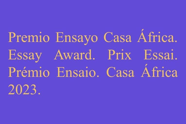 14º Premios de Ensayo Casa África 2023