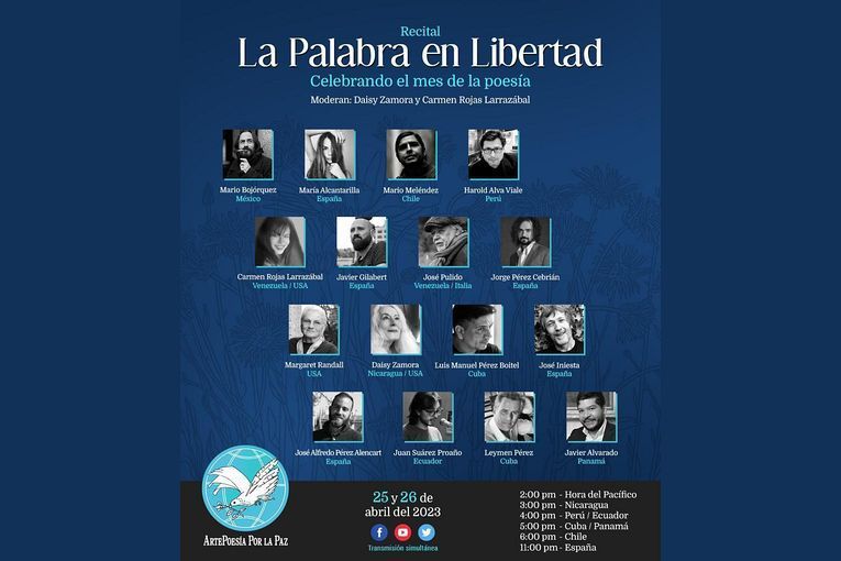 Recital “La palabra en libertad”, de ArtePoesía por la Paz