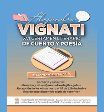 XVI Certamen Literario de Cuento y Poesía Alejandro Vignati