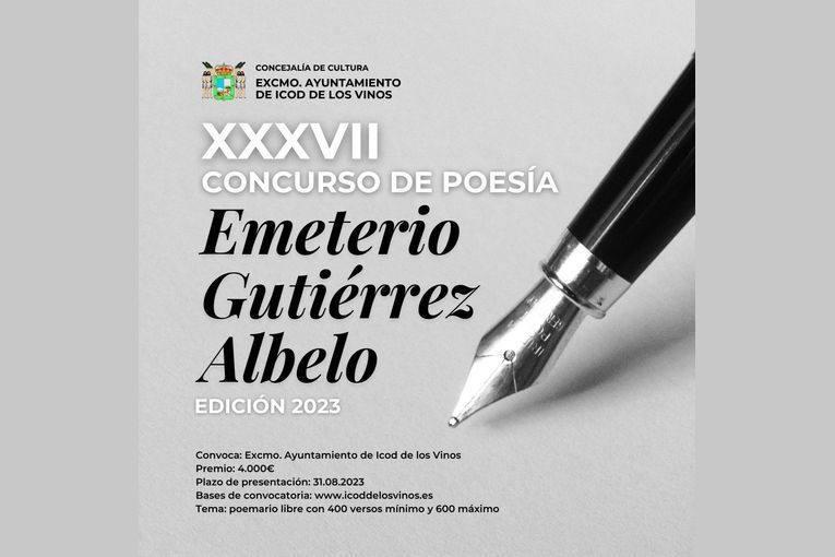 XXXVII Premio de Poesía Emeterio Gutiérrez Albelo 2023