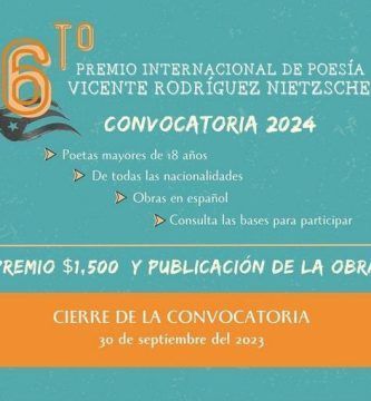 6º Premio Internacional de Poesía Vicente Rodríguez Nietzsche 2024