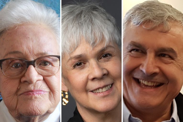 Maruja Vieira, Ana Mercedes Vivas y Antonio María Flórez