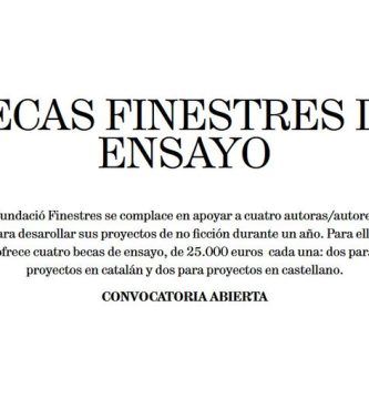 Beca Finestres de Ensayo 2023-2024