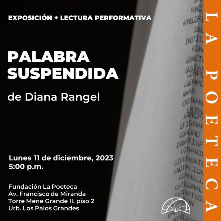 “Palabra suspendida”, exposición de Diana Rangel