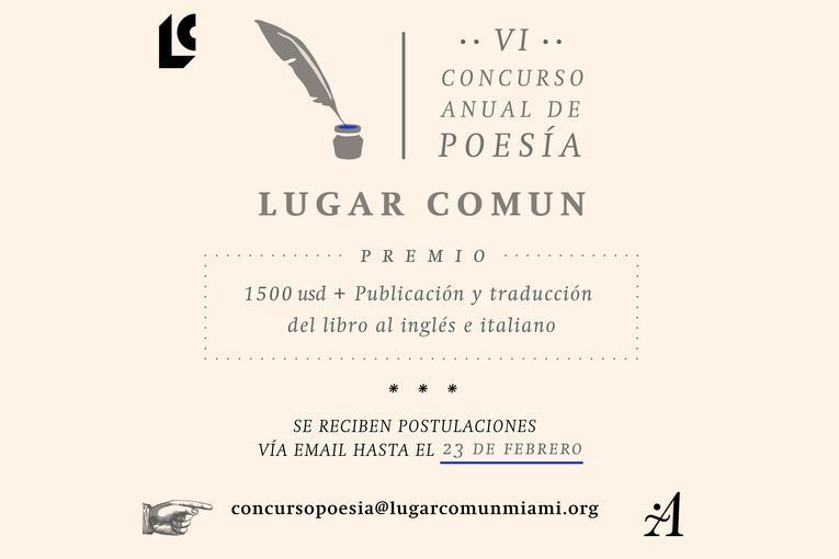VI Concurso Anual de Poesía Lugar Común