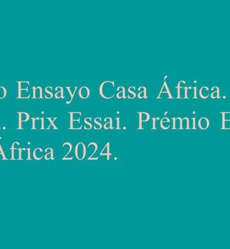 15º Premio de Ensayo “Casa África”