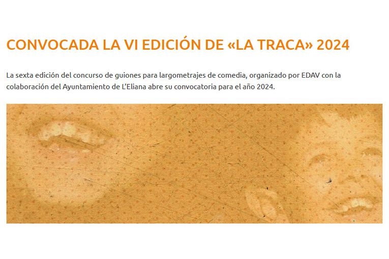 VI Concurso de Guiones de Largometraje de Comedia “La Traca”