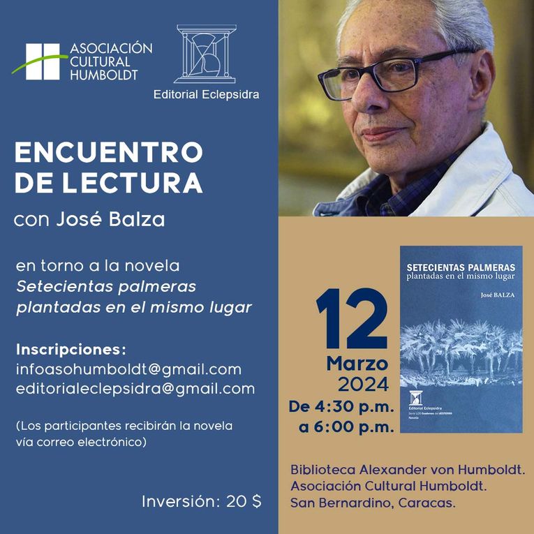 Encuentro de Lectura con José Balza
