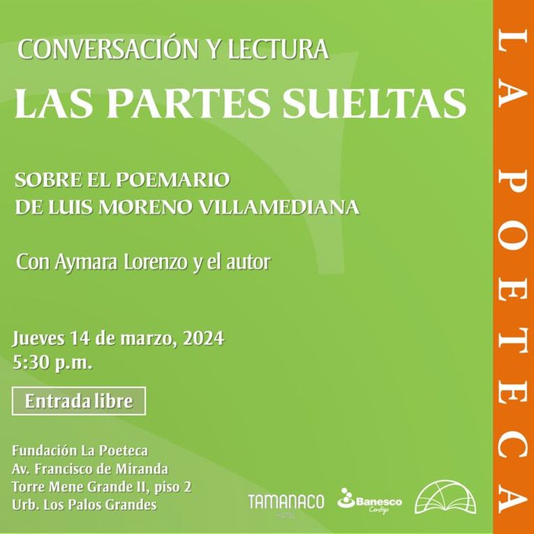 Presentación de “Las partes sueltas”, de Luis Moreno Villamediana