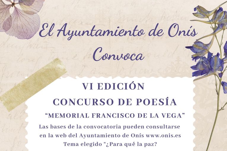 VI Concurso de Poesía “Memorial Francisco de la Vega”