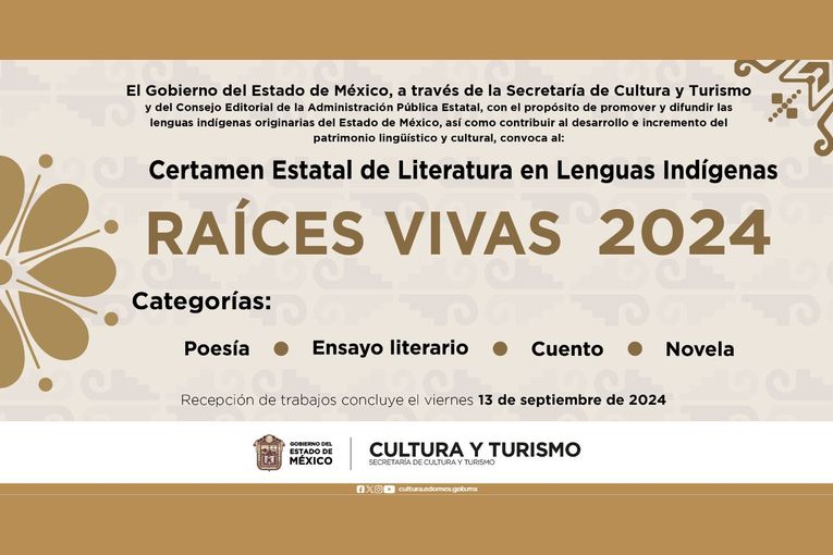 Certamen Estatal de Literatura en Lenguas Indígenas Raíces Vivas 2024