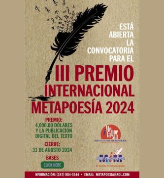 Tercer Premio Internacional Metapoesía 2024