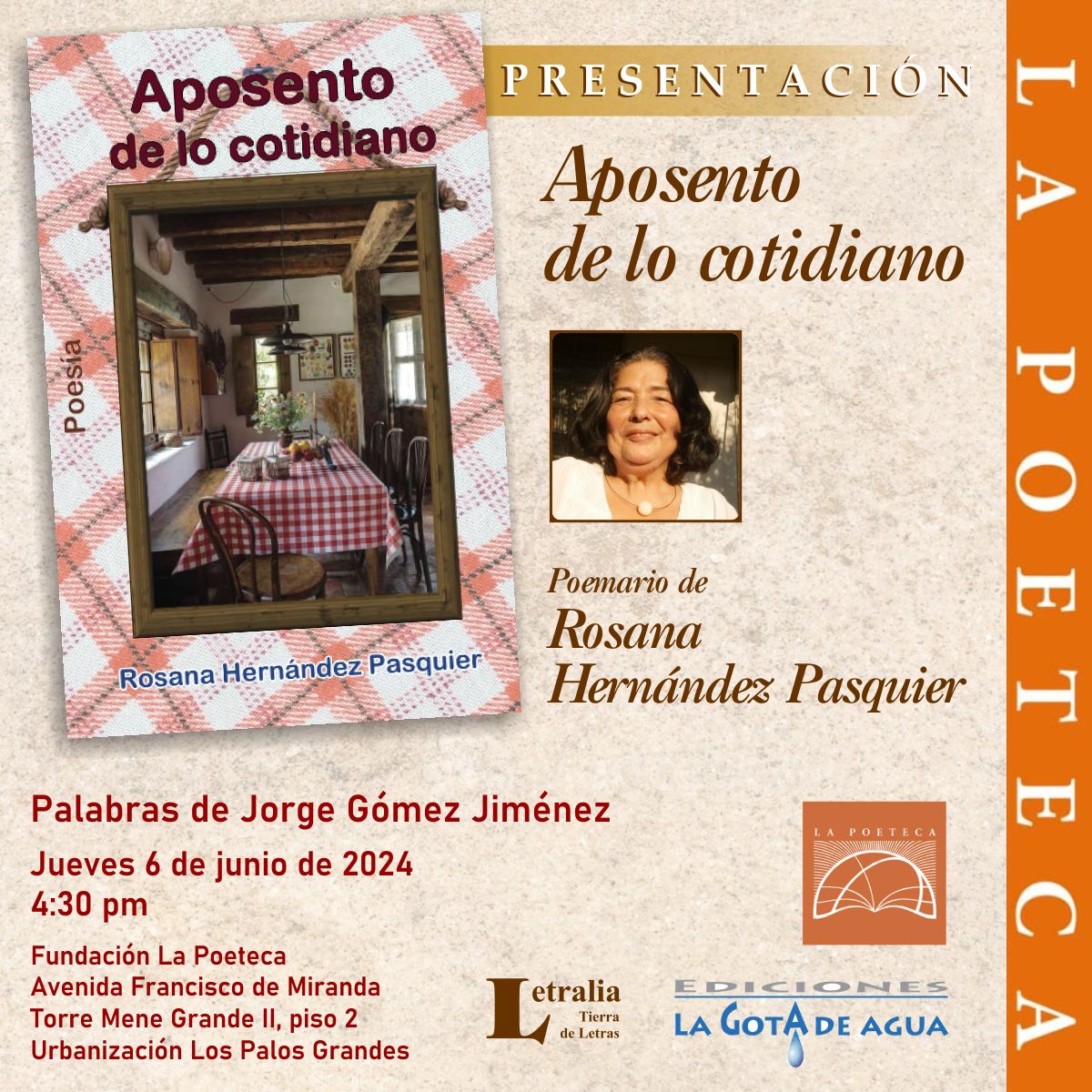 Presentación de “Aposento de lo cotidiano”, de Rosana Hernández Pasquier