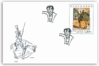 Sello de Eslovaquia dedicado a Don Quijote