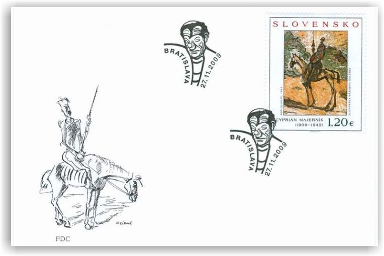 Sello de Eslovaquia dedicado a Don Quijote