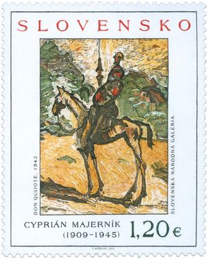 Sello de Eslovaquia dedicado a Don Quijote