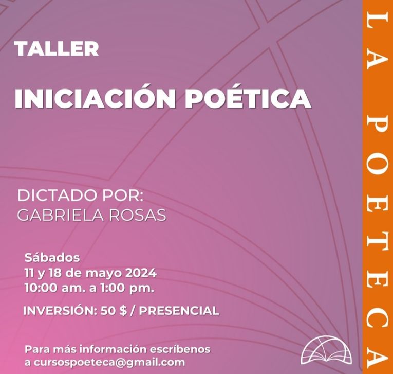 Taller de iniciación poética de Gabriela Rosas