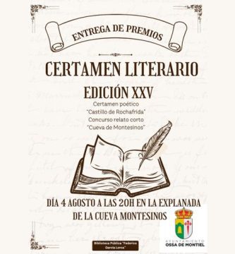 XXV Concurso Literario “Cueva de Montesinos” y “Castillo de Rochafrida”