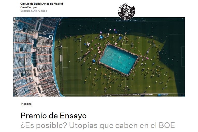 Premio de Ensayo “¿Es posible? Utopías que caben en el BOE”