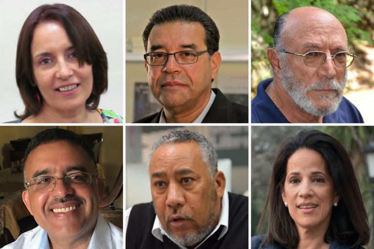 Sally Rodríguez, Jochy Herrera, Efraím Castillo, Frank Disla Ortiz, César Sánchez Beras y Virginia Read Escobal