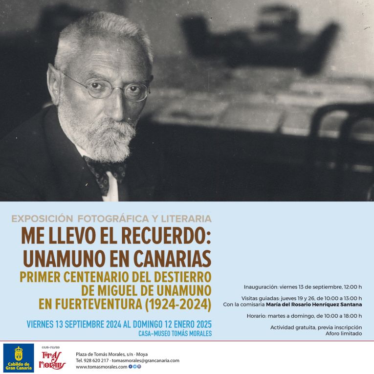 Exposición “Me llevo el recuerdo: Unamuno en Canarias”