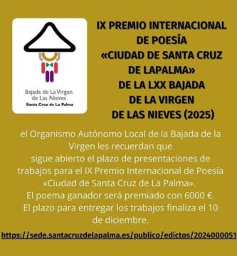 IX Premio Internacional de Poesía Ciudad de Santa Cruz de La Palma
