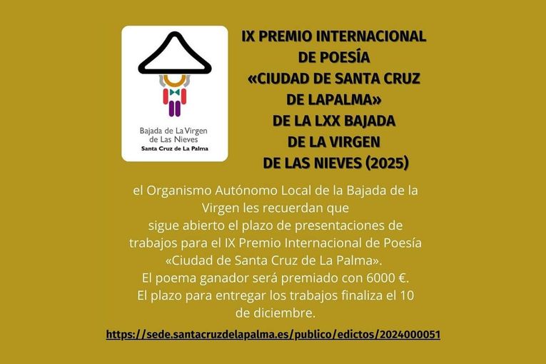 IX Premio Internacional de Poesía Ciudad de Santa Cruz de La Palma