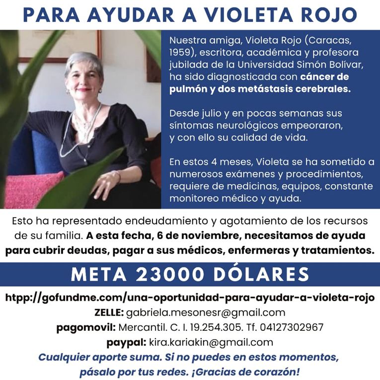 Violeta Rojo necesita tu ayuda