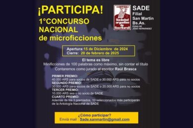 1r Concurso Nacional de Minificciones “Sade San Martín”