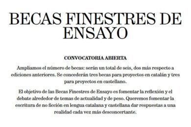 Becas Finestres de Ensayo 2024-2025