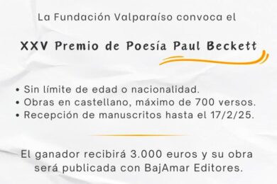 XXV Premio de Poesía Paul Beckett