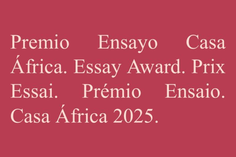 16º Premio de Ensayo “Casa África”
