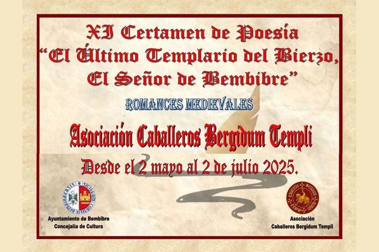 XI Certamen de Poesía “El Último Templario del Bierzo, El Señor de Bembibre”