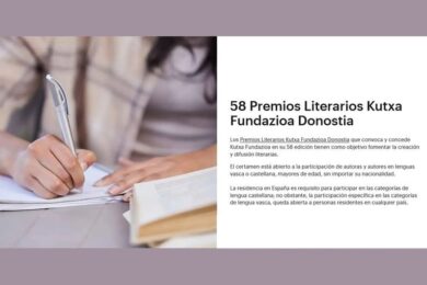 58º Premios Literarios Kutxa Fundazioa Donostia 2026