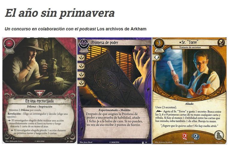 El año sin primavera: V Certamen de Relatos de Los archivos de Arkham