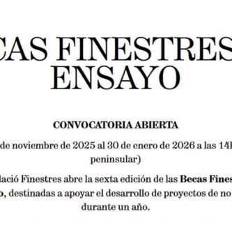 Becas Finestres de Ensayo 2025-2026