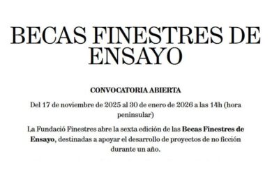 Becas Finestres de Ensayo 2025-2026