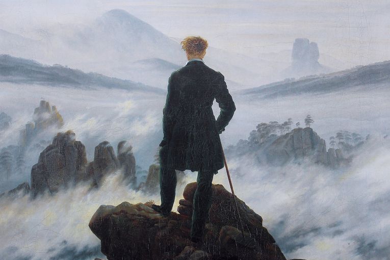“El caminante sobre el mar de nubes”, de Caspar David Friedrich