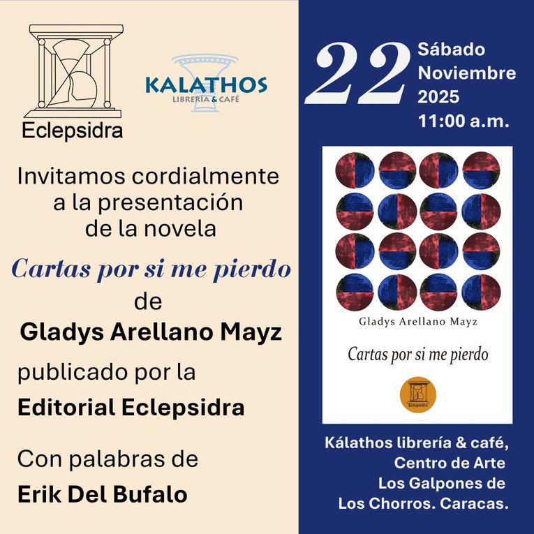 Presentación de “Cartas por si me pierdo”, de Gladys Arellano Mayz