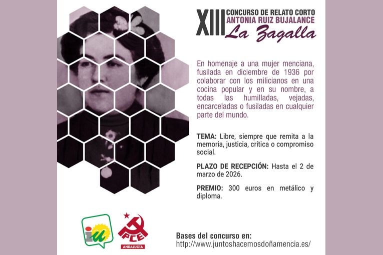 XIII Concurso de Relatos Cortos Antonia Ruiz Bujalance “La Zagalla”