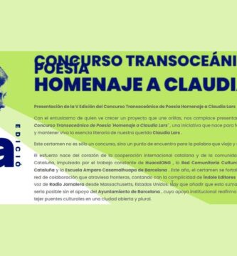 V Concurso Transoceánico de Poesía Homenaje a Claudia Lars
