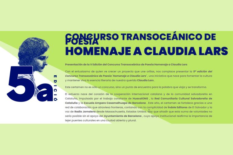 V Concurso Transoceánico de Poesía Homenaje a Claudia Lars